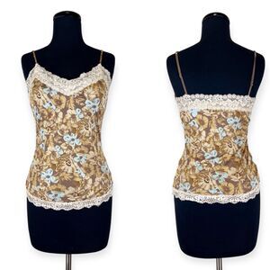 Y2K The Limited Floral Lace Trim Cami Tank Top Small Vintage Romantic Coquette